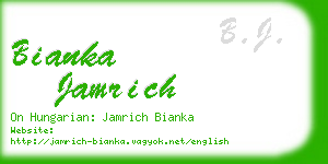 bianka jamrich business card